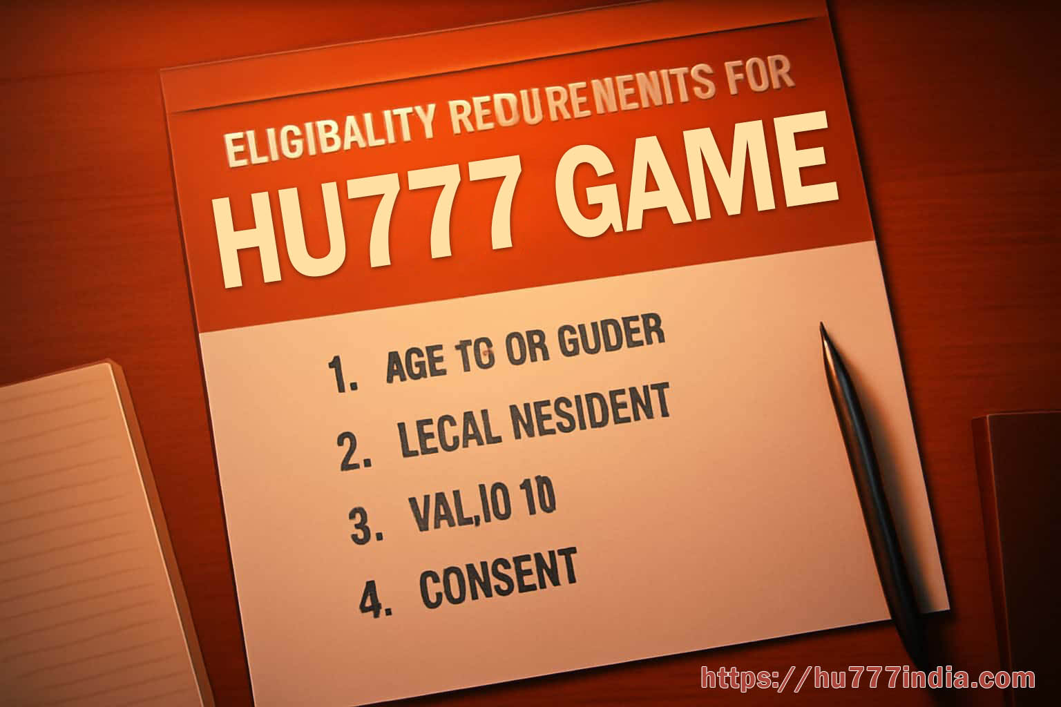 Hu777 Eligibility: Age, Region and Sign-Up Rules illustrated guide
